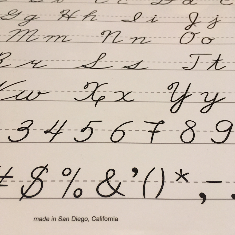 Learn Cursive ABCs Placemat