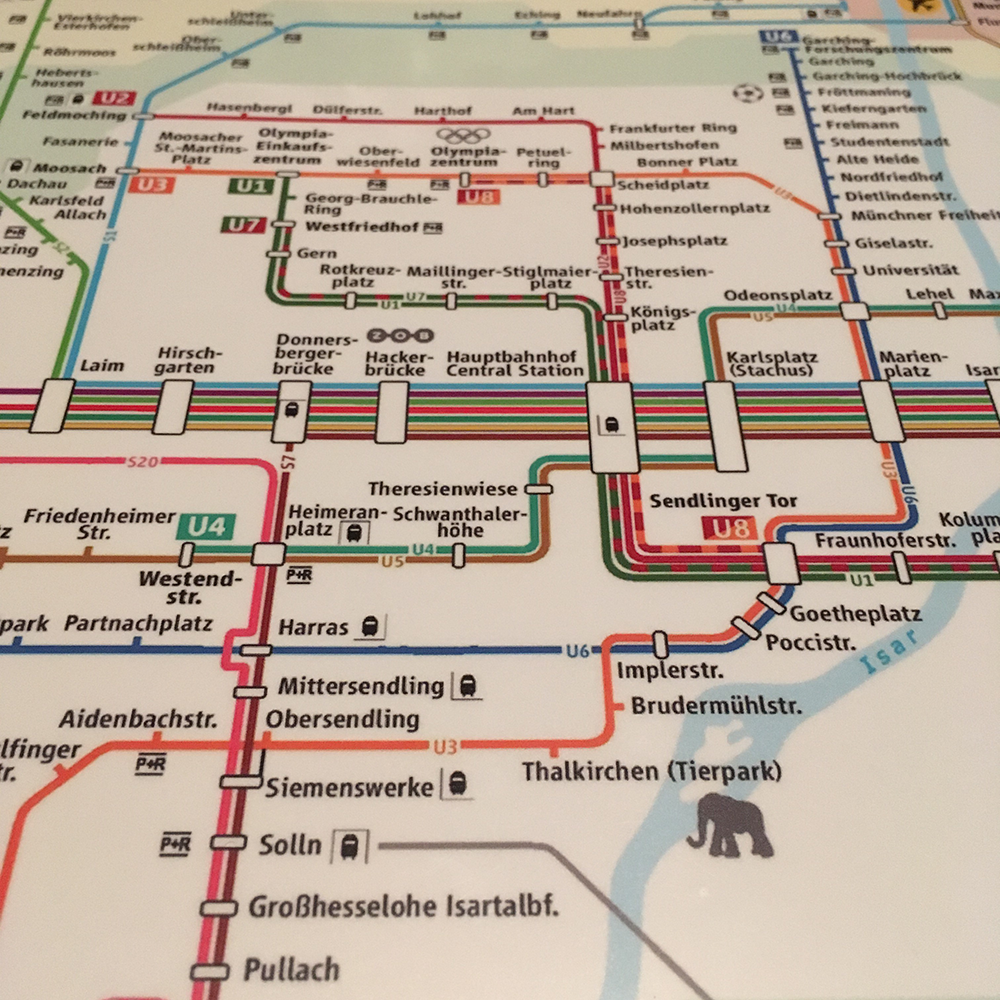 Munich Schnelltrain Network Map Placemat